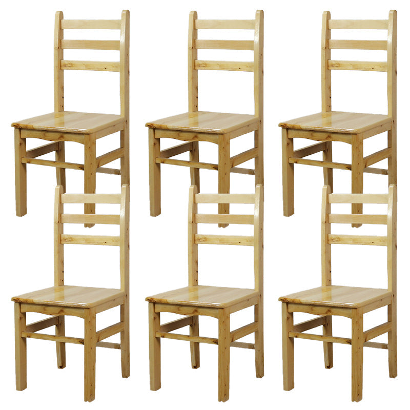 Ladder achterkant stoel vast houten eetkamerstoel voor eetkamer