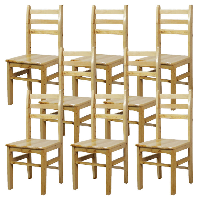 Ladder achterkant stoel vast houten eetkamerstoel voor eetkamer