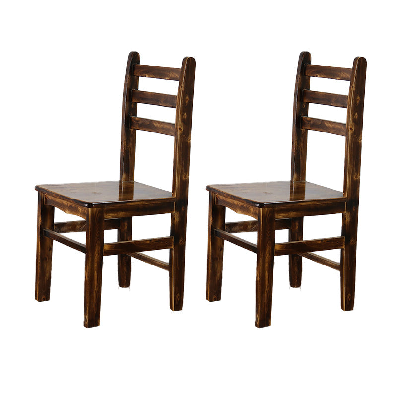 Ladder achterkant stoel vast houten eetkamerstoel voor eetkamer