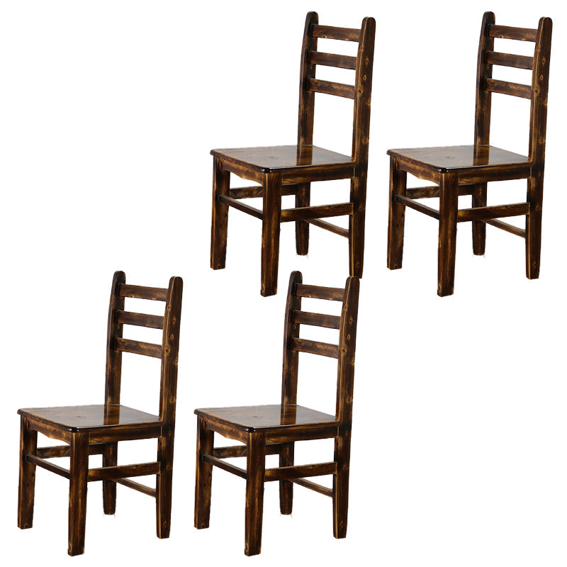 Ladder achterkant stoel vast houten eetkamerstoel voor eetkamer