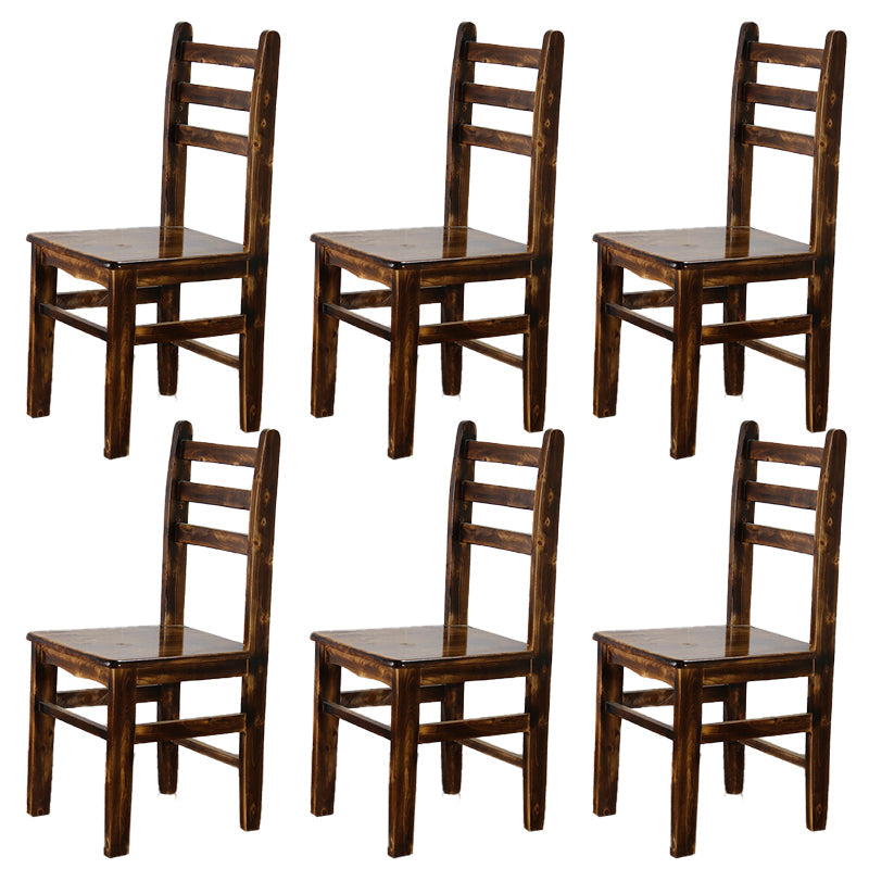 Ladder achterkant stoel vast houten eetkamerstoel voor eetkamer