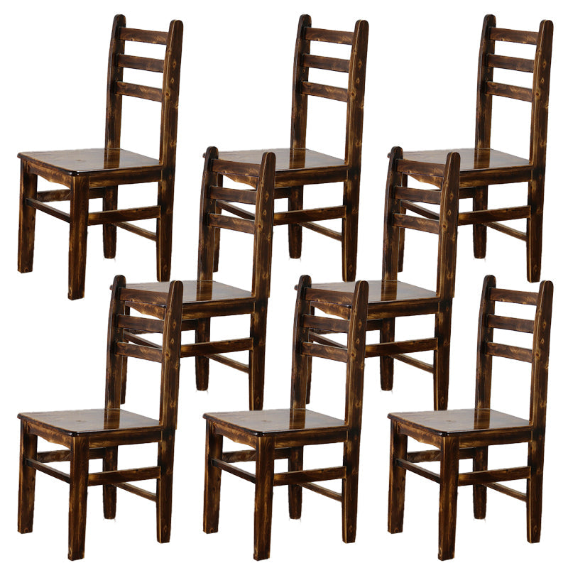 Ladder achterkant stoel vast houten eetkamerstoel voor eetkamer