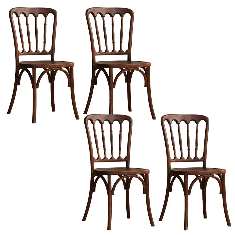 Moderne stijl eetkamerstoel massief houten lat achterzijde stoel voor eetkamer