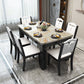 Mesa de comedor rectangular contemporánea Colección de comedor de mármol con 4 pies