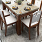 Mesa de comedor rectangular contemporánea Colección de comedor de mármol con 4 pies
