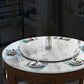 Faux Marble Dining Table Round Pedestal Dining Site Table for Home