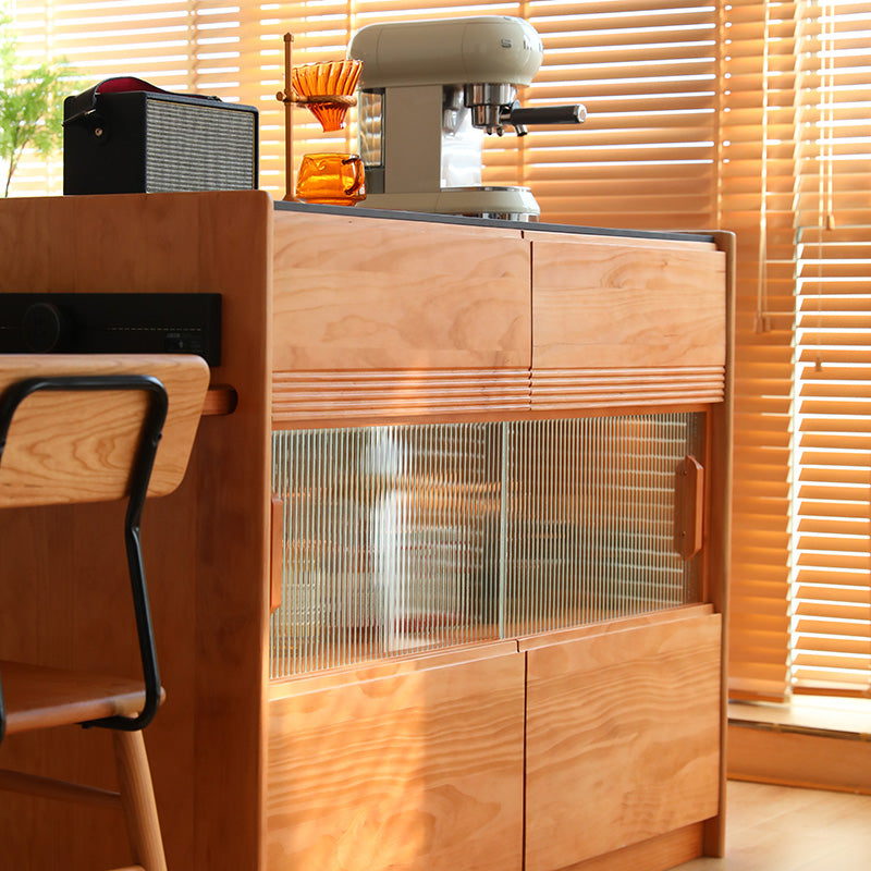 Salle à manger table de cuisine de cuisine table de préparation en bois moderne avec tiroir