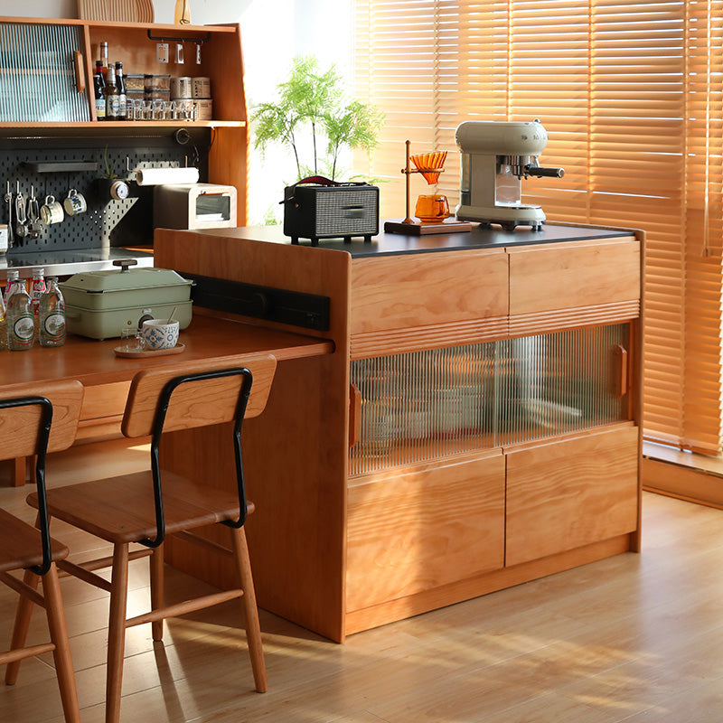 Sala da pranzo cucina tavolo da isola moderna tavolo da preparazione in legno con cassetto
