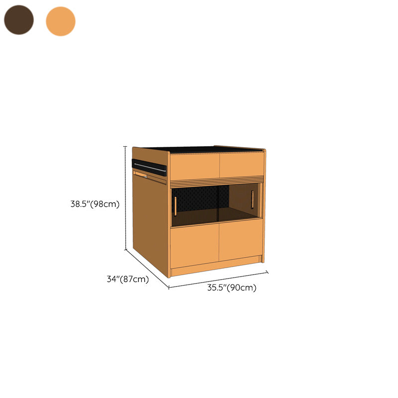 Mesa de cocina del comedor Mesa de preparación de madera moderna con cajón
