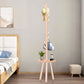 Modern Cheat Rack Free Stand Solid Wood Clother Hanger met jashaken