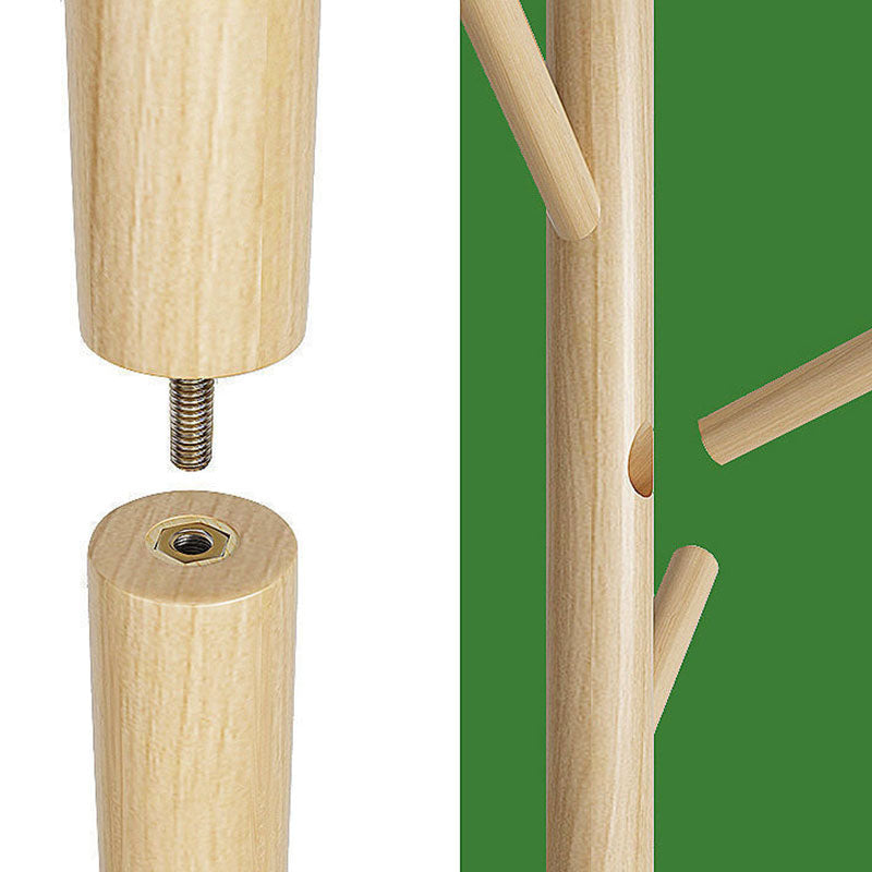 Modern Cheat Rack Free Stand Solid Wood Clother Hanger met jashaken