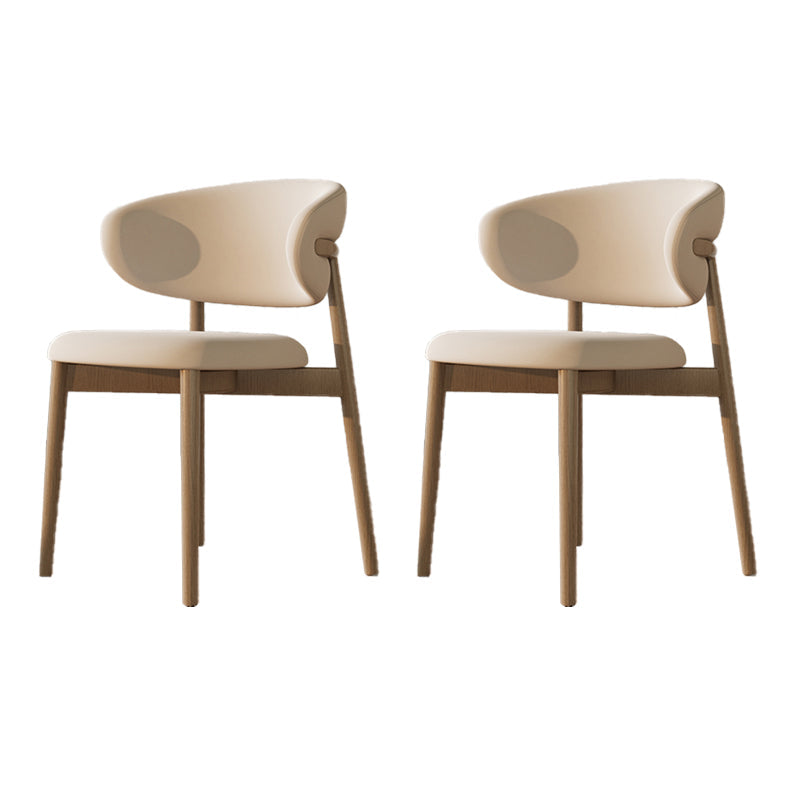 Solid Wood Dining Stools Low Back Upholstered Bar Stools with Footrest