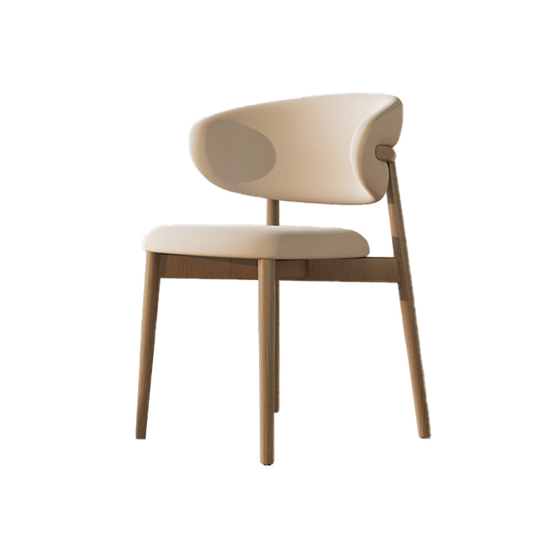 Solid Wood Dining Stools Low Back Upholstered Bar Stools with Footrest