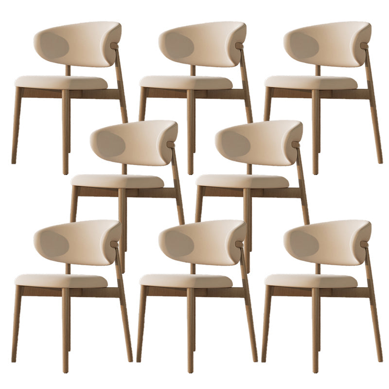 Solid Wood Dining Stools Low Back Upholstered Bar Stools with Footrest