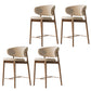 Solid Wood Dining Stools Low Back Upholstered Bar Stools with Footrest