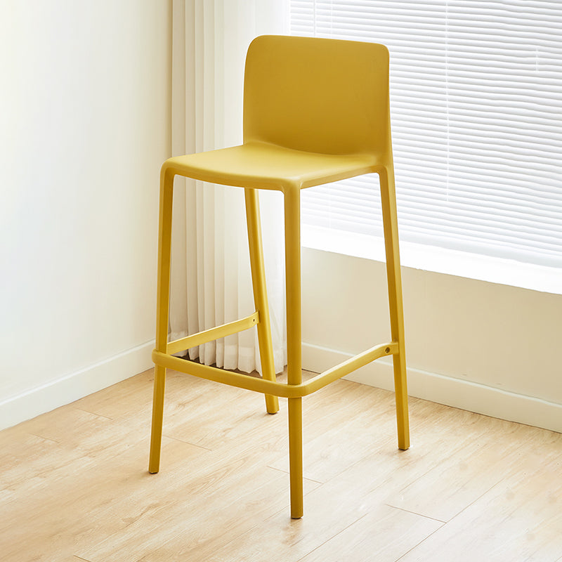 Sgabelli da pranzo in plastica senza braccio sgabelli da bar posteriore con poggiapiedi