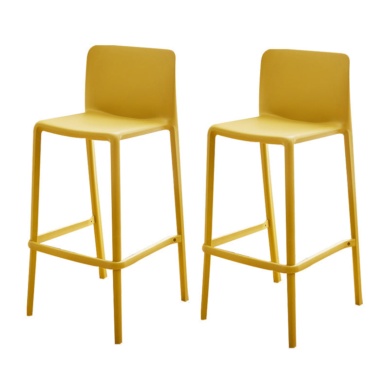 Sgabelli da pranzo in plastica senza braccio sgabelli da bar posteriore con poggiapiedi