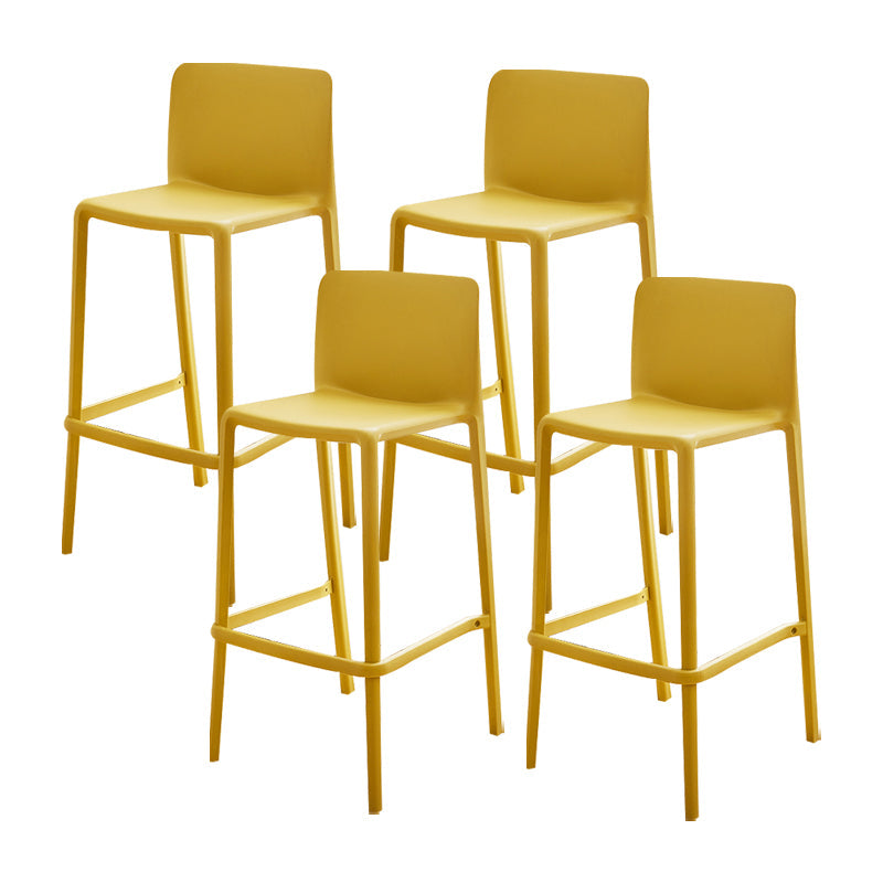 Sgabelli da pranzo in plastica senza braccio sgabelli da bar posteriore con poggiapiedi