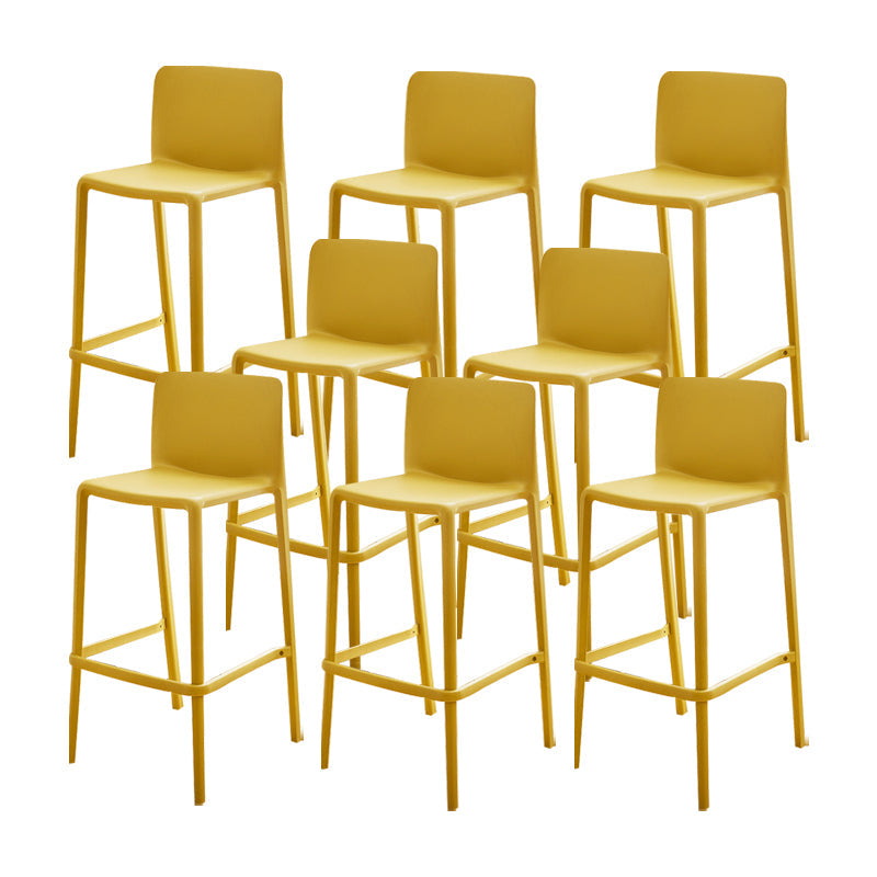 Sgabelli da pranzo in plastica senza braccio sgabelli da bar posteriore con poggiapiedi