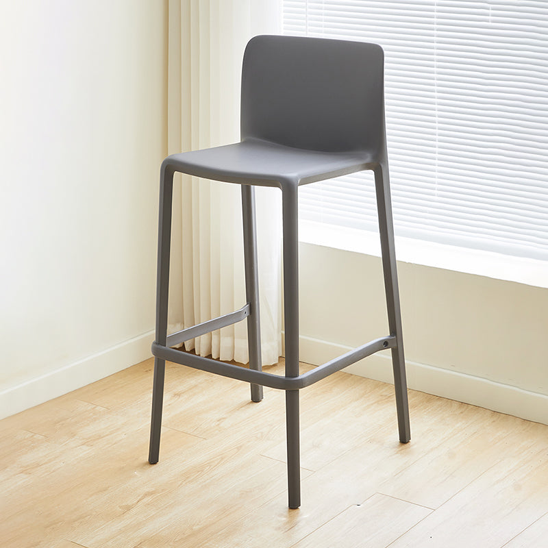 Sgabelli da pranzo in plastica senza braccio sgabelli da bar posteriore con poggiapiedi