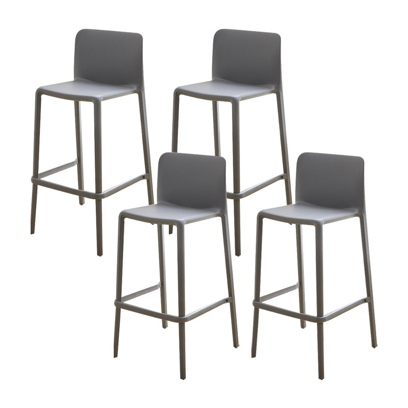 Sgabelli da pranzo in plastica senza braccio sgabelli da bar posteriore con poggiapiedi