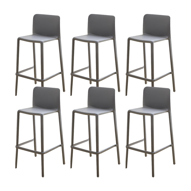 Sgabelli da pranzo in plastica senza braccio sgabelli da bar posteriore con poggiapiedi