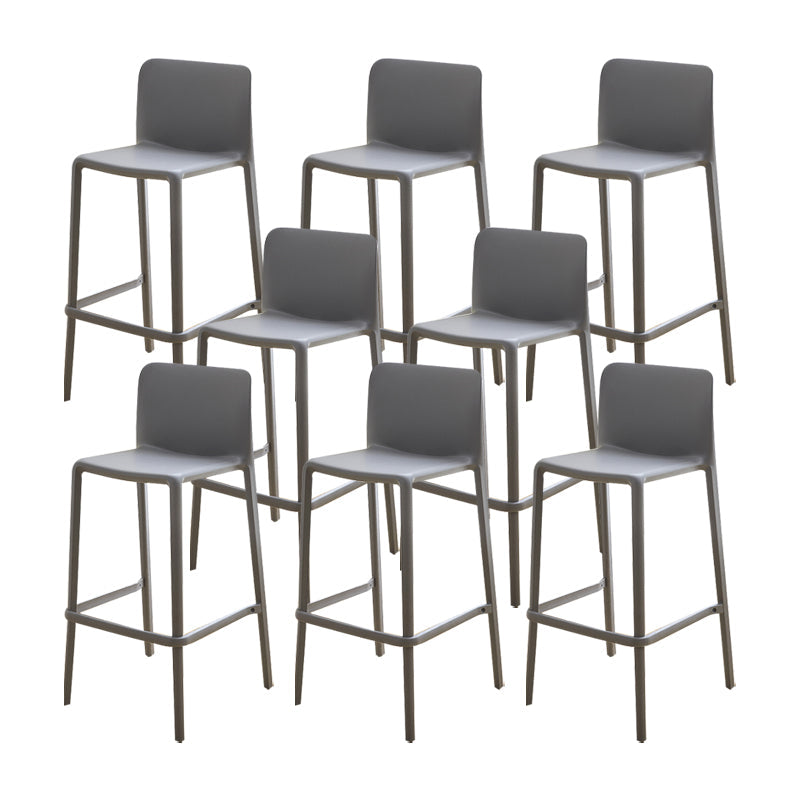 Sgabelli da pranzo in plastica senza braccio sgabelli da bar posteriore con poggiapiedi