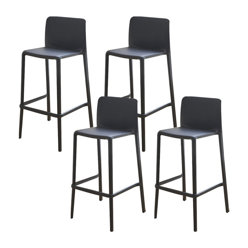 Sgabelli da pranzo in plastica senza braccio sgabelli da bar posteriore con poggiapiedi