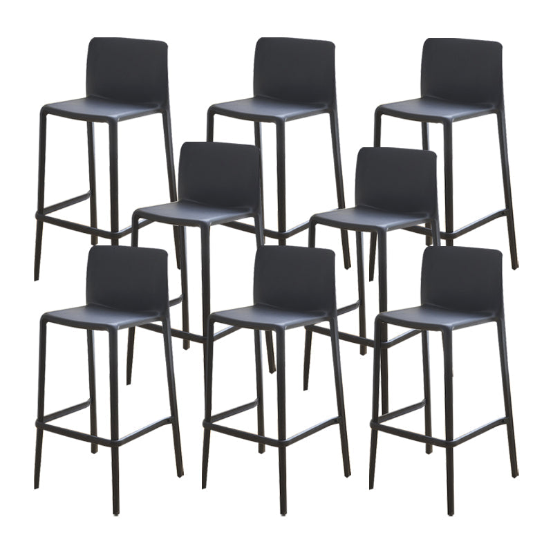 Sgabelli da pranzo in plastica senza braccio sgabelli da bar posteriore con poggiapiedi