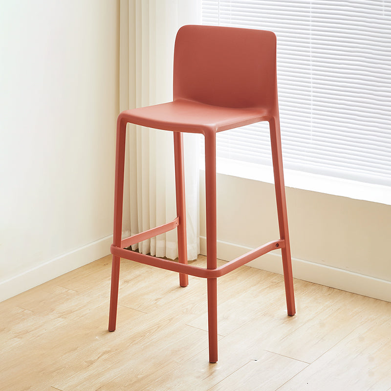 Sgabelli da pranzo in plastica senza braccio sgabelli da bar posteriore con poggiapiedi