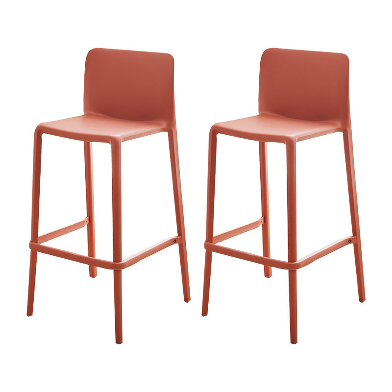 Sgabelli da pranzo in plastica senza braccio sgabelli da bar posteriore con poggiapiedi