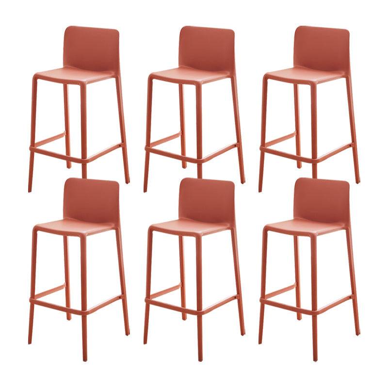 Sgabelli da pranzo in plastica senza braccio sgabelli da bar posteriore con poggiapiedi