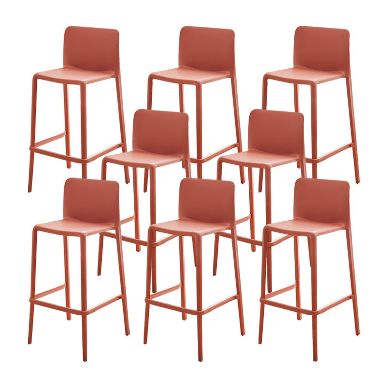 Sgabelli da pranzo in plastica senza braccio sgabelli da bar posteriore con poggiapiedi