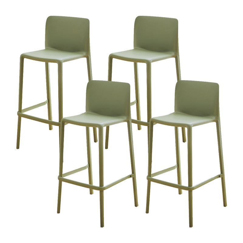 Sgabelli da pranzo in plastica senza braccio sgabelli da bar posteriore con poggiapiedi