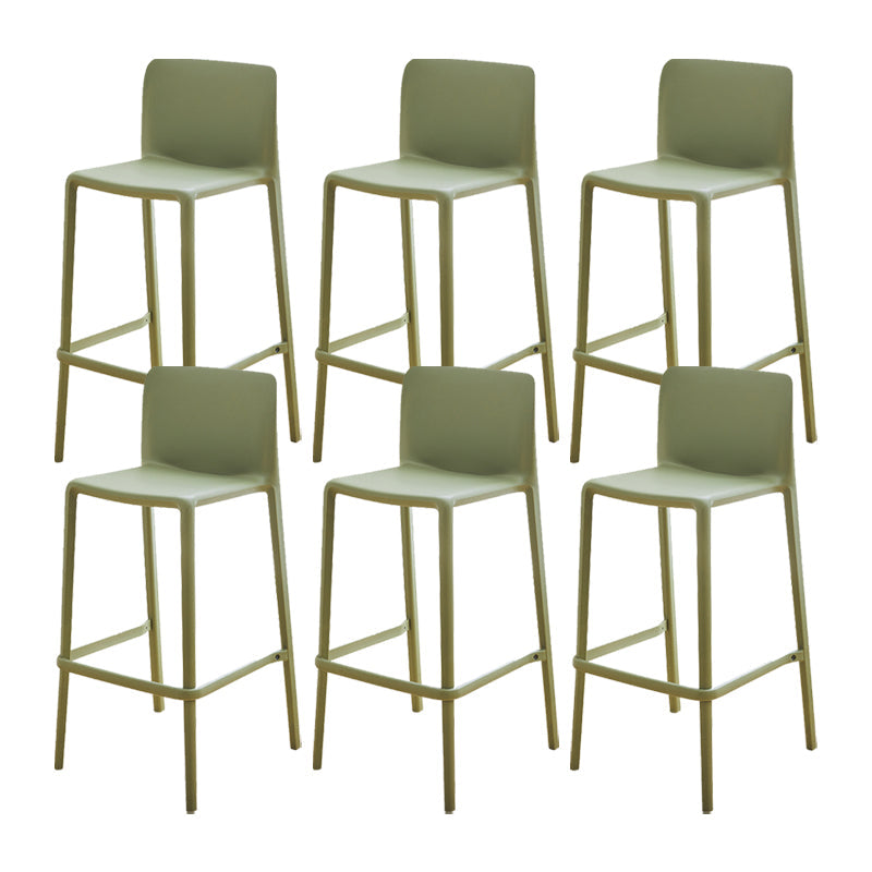 Sgabelli da pranzo in plastica senza braccio sgabelli da bar posteriore con poggiapiedi