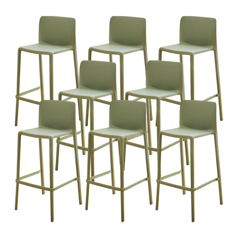 Sgabelli da pranzo in plastica senza braccio sgabelli da bar posteriore con poggiapiedi