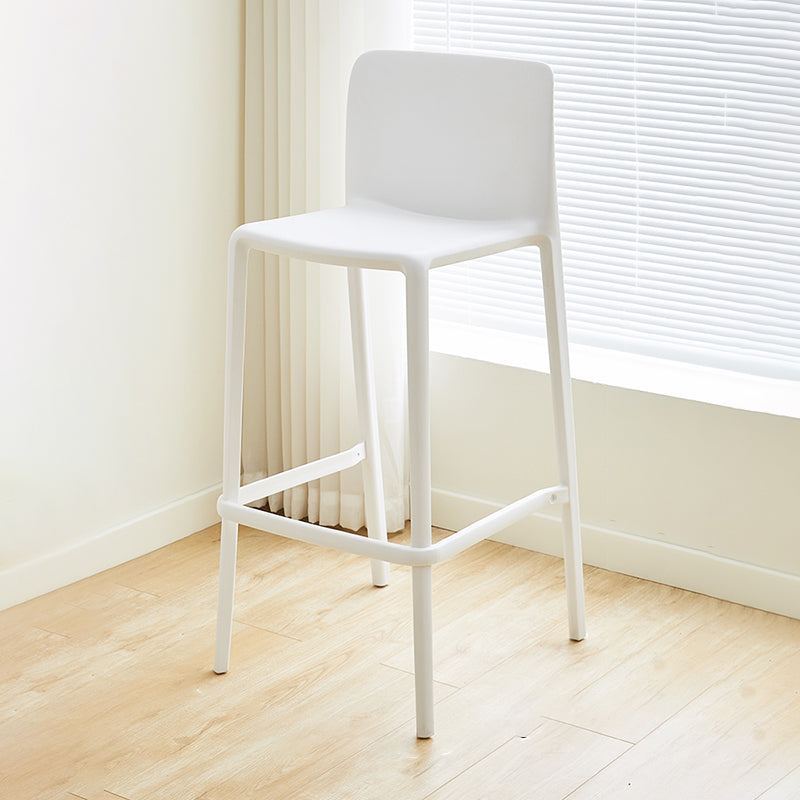 Sgabelli da pranzo in plastica senza braccio sgabelli da bar posteriore con poggiapiedi