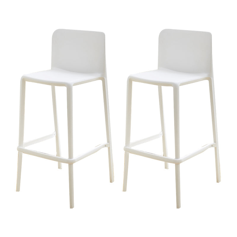 Sgabelli da pranzo in plastica senza braccio sgabelli da bar posteriore con poggiapiedi