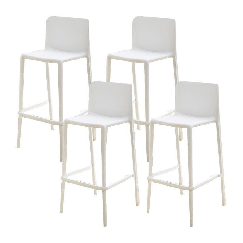 Sgabelli da pranzo in plastica senza braccio sgabelli da bar posteriore con poggiapiedi