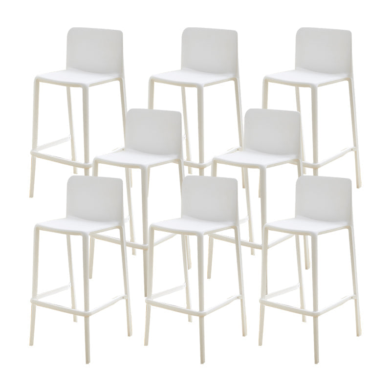 Sgabelli da pranzo in plastica senza braccio sgabelli da bar posteriore con poggiapiedi