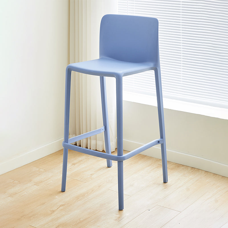 Sgabelli da pranzo in plastica senza braccio sgabelli da bar posteriore con poggiapiedi