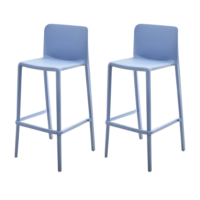 Sgabelli da pranzo in plastica senza braccio sgabelli da bar posteriore con poggiapiedi