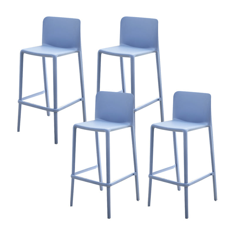 Sgabelli da pranzo in plastica senza braccio sgabelli da bar posteriore con poggiapiedi