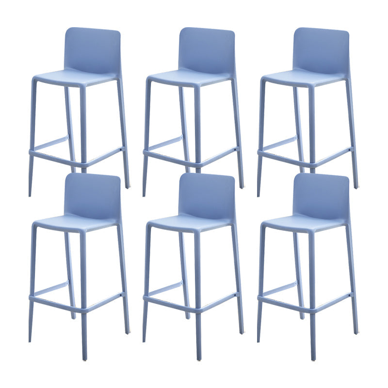 Sgabelli da pranzo in plastica senza braccio sgabelli da bar posteriore con poggiapiedi