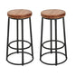 Backless Dining Stool Round Armless Bar Stool with Metal Base 2 Piece Set Non-Upholstered Clearhalo 'Bar Furniture' 'Bar Stools' 'bar_stools' 'furn' 'furn_bar_stools' 'Furniture' 'Kitchen & Dining Furniture' 7419254
