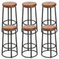 Backless Dining Stool Round Armless Bar Stool with Metal Base 6 Piece Set Non-Upholstered Clearhalo 'Bar Furniture' 'Bar Stools' 'bar_stools' 'furn' 'furn_bar_stools' 'Furniture' 'Kitchen & Dining Furniture' 7419258
