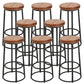 Backless Dining Stool Round Armless Bar Stool with Metal Base 8 Piece Set Non-Upholstered Clearhalo 'Bar Furniture' 'Bar Stools' 'bar_stools' 'furn' 'furn_bar_stools' 'Furniture' 'Kitchen & Dining Furniture' 7419259