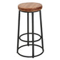 Backless Dining Stool Round Armless Bar Stool with Metal Base 1 Piece Non-Upholstered Clearhalo 'Bar Furniture' 'Bar Stools' 'bar_stools' 'furn' 'furn_bar_stools' 'Furniture' 'Kitchen & Dining Furniture' 7419262