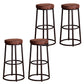 Backless Dining Stool Round Armless Bar Stool with Metal Base 4 Piece Set Upholstered Clearhalo 'Bar Furniture' 'Bar Stools' 'bar_stools' 'furn' 'furn_bar_stools' 'Furniture' 'Kitchen & Dining Furniture' 7419265