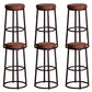 Backless Dining Stool Round Armless Bar Stool with Metal Base 6 Piece Set Upholstered Clearhalo 'Bar Furniture' 'Bar Stools' 'bar_stools' 'furn' 'furn_bar_stools' 'Furniture' 'Kitchen & Dining Furniture' 7419267